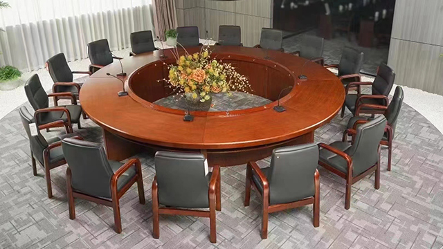 大型会议桌圆形会议桌油漆多人会议桌